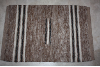 2x3 Rug Multi with Narrow Black and White Stripes