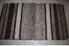 3x5 Rug Brown Multi and White with Stripes