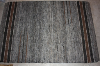 4x6 Rug Dark Grey with Black and Brown Stripes
